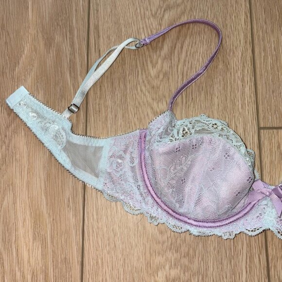 Topshop blue and lilac lace bra with underwire - Picture 4 of 6